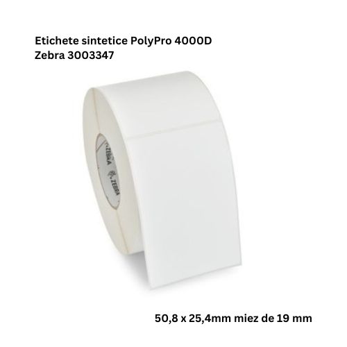 Etichete sintetice PolyPro 4000D Zebra 3003347