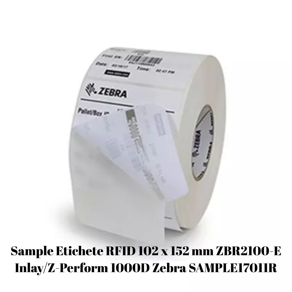 Sample Etichete RFID 102 x 152 mm ZBR2100-E InlayZ-Perform 1000D Zebra SAMPLE17011R
