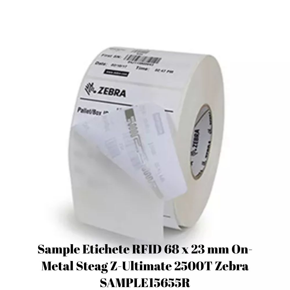 Sample Etichete RFID 68 x 23 mm On-Metal Steag Z-Ultimate 2500T Zebra SAMPLE15655R