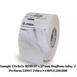 Sample Etichete Rfid 97 X 27 Mm Dogbone Inlayz-Perform 1500T Zebra Sample26638R