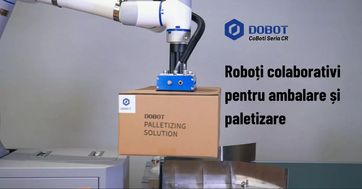 Roboți colaborativi pentru ambalare și paletizare
