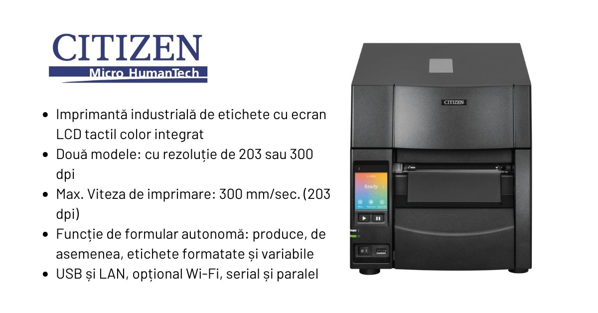 Citizen Cl S700Iii A 3 A Generație De Imprimantă Industrială De Etichete