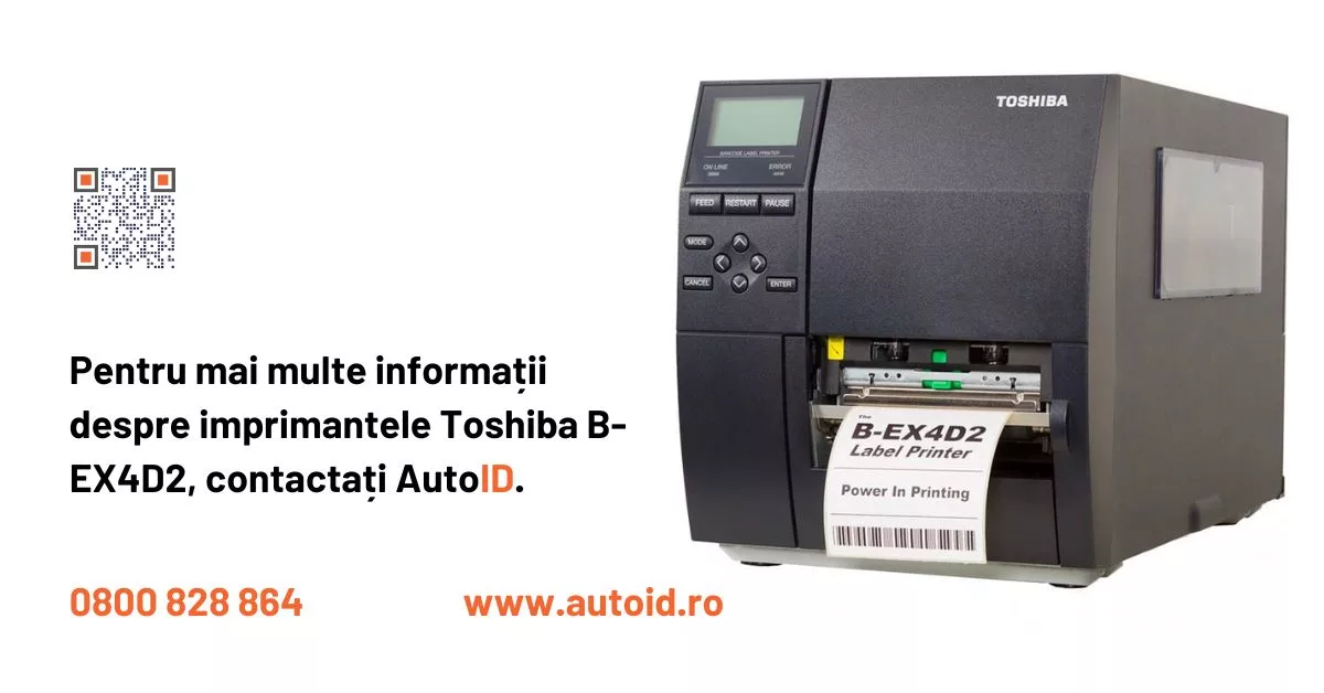 Imprimanta termica industriala pentru etichete autoadezive Toshiba TEC B-EX4T