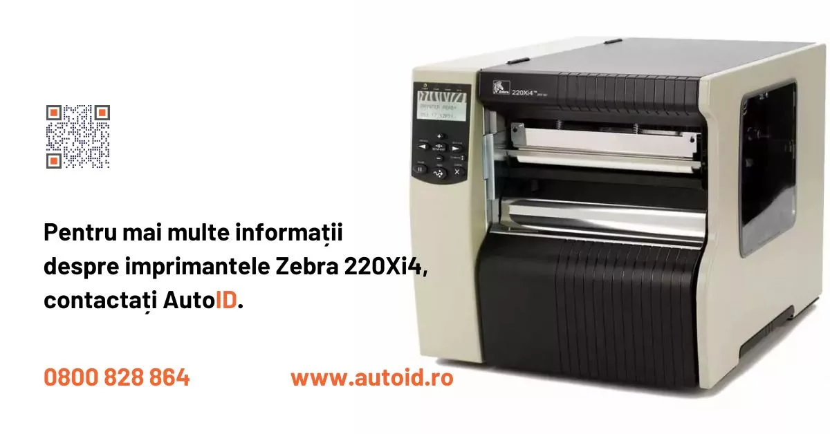 Imprimanta termica industriala pentru etichete autoadezive Zebra 220Xi4