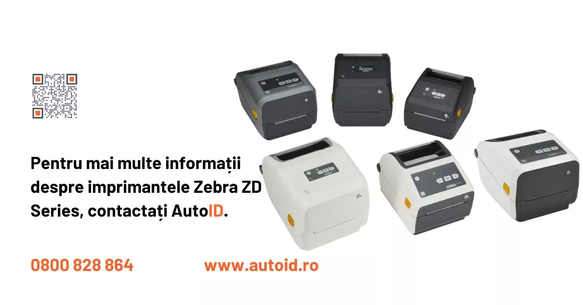 Imprimanta termica industriala pentru etichete autoadezive Zebra ZD Series
