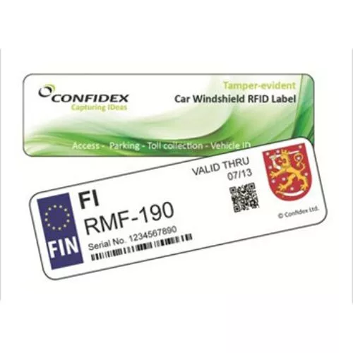 Tag RFID Cruiser Windshield label Confidex