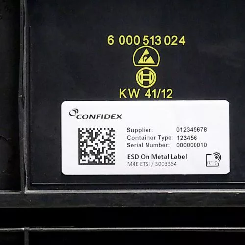 Tag RFID ESD On Metal Label Confidex