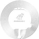 Tag RFID EOS-930 NTAG213 35 Autocolant din plastic TAGEOS 9300000011