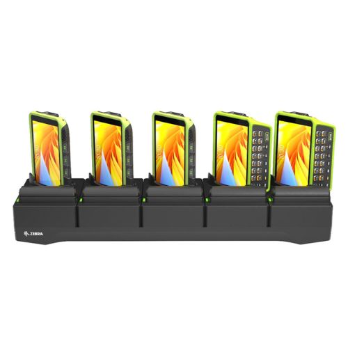 Cradle de încărcare WT5400/WT6400 cu 5 sloturi si baterii Zebra CRD-WT5X6-5S5BC-01