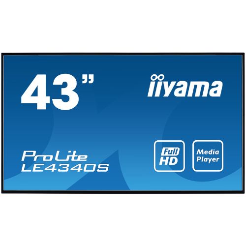 Display profesional 43'', Full HD VA, USB Media, 16/7 - iiyama ProLite LE4340S-B3