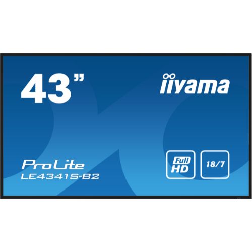 Display Digital Signage 43” Full HD IPS, USB Media Player, HDMI x3, 18/7 – iiyama LE4341S