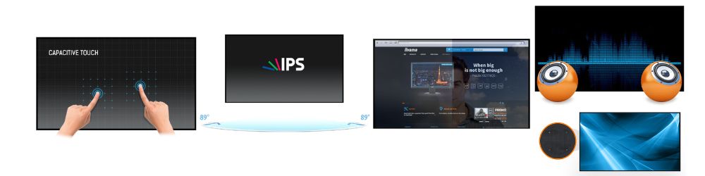 Monitor Tactil 23,8” Full Hd, Pcap 10-Touch, Edge-To-Edge Anti-Glare, Hdmidpvga - Iiyama T2454Msc-B1Ag