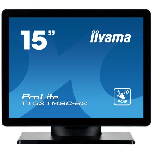 Monitor Touchscreen 15” XGA 10 Touch PCAP, TN, HDMI/VGA – iiyama T1521MSC-B2