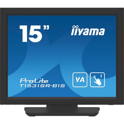 Monitor Touchscreen 15” XGA 5-Wire Resistiv, 1 Touch, VA, HDMI/DP/VGA – iiyama T1531SR-B1S