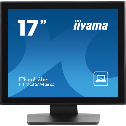 Monitor Touchscreen 17” SXGA PCAP 10 Touch, TN LED, Edge-to-Edge Glass, IP54 – iiyama T1732MSC-B1S