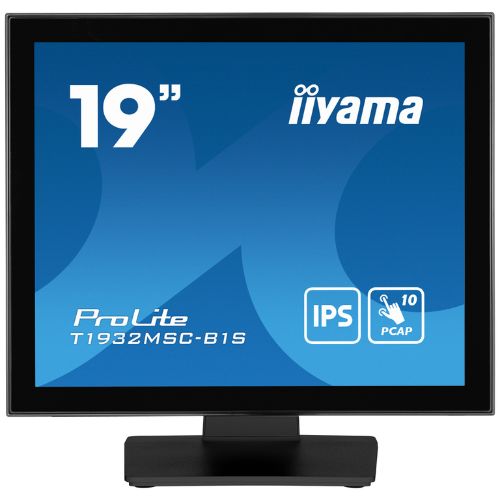 Monitor Touchscreen 19” SXGA PCAP 10 Touch, IPS, Anti-Glare, Edge-to-Edge Glass – iiyama T1932MSC-B1S