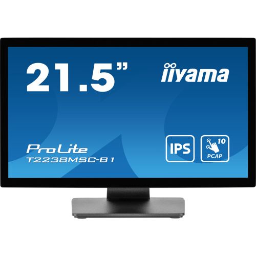 Monitor Touchscreen 21.5” Full HD, PCAP, Optical Bonded, Metal Housing – iiyama T2238MSC-B1