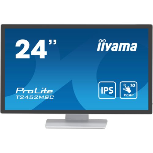 Monitor Touch 23.8” PCAP 10 puncte, Full HD, IPS, Alb, Anti-Glare – iiyama T2452MSC-W1