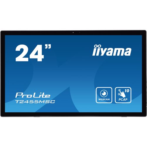 Monitor Touch 24” PCAP 10 puncte, Full HD, IPS, Webcam Integrat, Anti-Glare – iiyama T2455MSC