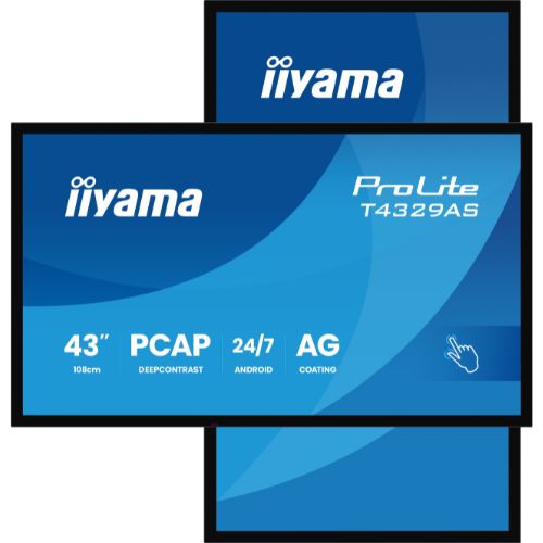 Display interactiv 43” 4K PCAP cu Android 14, USB-C și EShare – iiyama T4329AS-B1AG