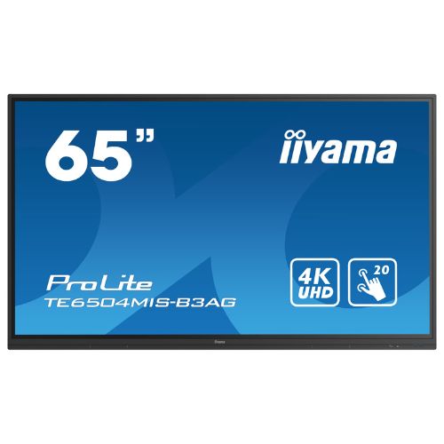 Display interactiv 65” 4K, IR multi-touch, iiWare (Android), HDMI/DP, OPS - iiyama TE6504MIS-B3AG