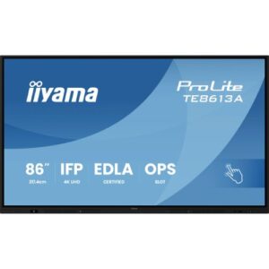 Display Interactiv 4K Uhd De 86&Amp;Rdquo; Certificat Google Edla, Cu Touch Puretouch-Ir⁺ Și Android 14 &Amp;Ndash; Iiyama Te8613A-B1Ag
