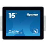 Monitor Touchscreen Open Frame 15” PCAP Touch 10 puncte, XGA, Touch prin sticlă – iiyama TF1515MC-B2