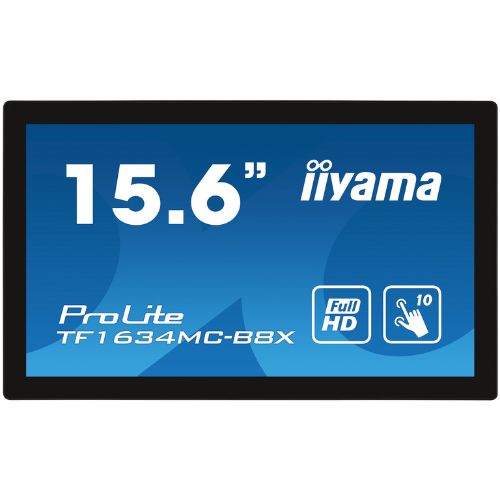 Monitor Touchscreen 15.6” Open Frame Full HD PCAP 10 Touch, IPS, Touch Through Glass, IP65 – iiyama TF1634MC-B8X