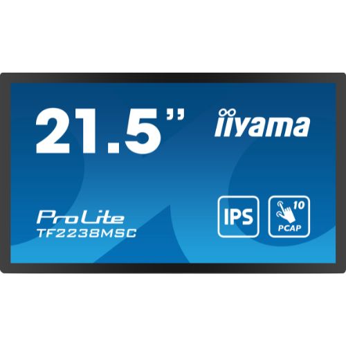 Monitor Touchscreen 21.5” Full HD Open Frame, PCAP, Optical Bonded – iiyama TF2238MSC-B1