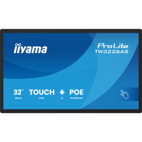 Monitor Touchscreen PC 31.5” cu Android 14, PoE și iiSignage² – iiyama TW3226AS-B3P