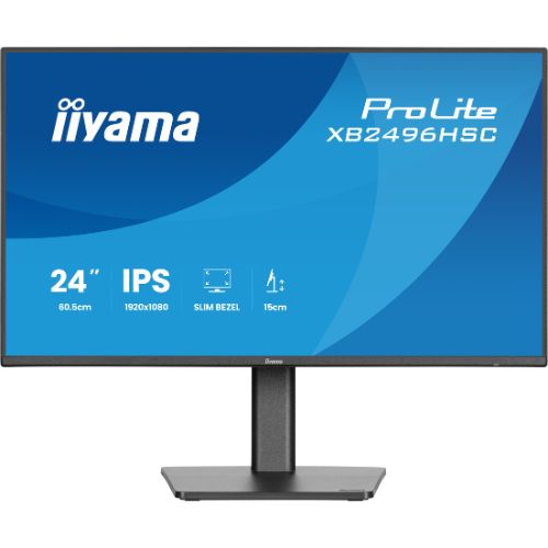 Monitor 24”, IPS Full HD, 144Hz, USB-C 65W, HDR, Boxe, Ergonomic – iiyama XB2496HSC-B1