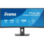 Monitor curbat 34'' UWQHD, 120Hz FreeSync Premium - iiyama ProLite XCB3494WQSU-B1
