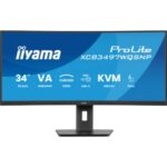 Monitor curbat 34'' UWQHD, 120Hz USB-C Dock KVM - iiyama ProLite XCB3497WQSNP-B1
