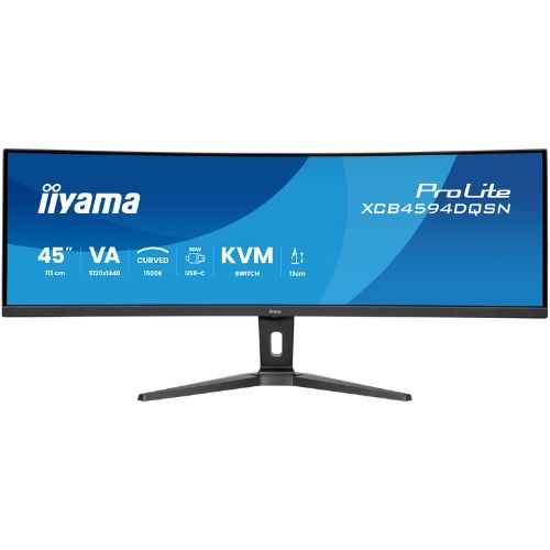 Monitor curbat 45'', 165Hz USB-C KVM - iiyama ProLite XCB4594DQSN-B1