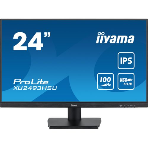 Monitor 24'' IPS, Full HD 100Hz, hub USB, 3-side borderless - iiyama ProLite XU2493HSU-B7