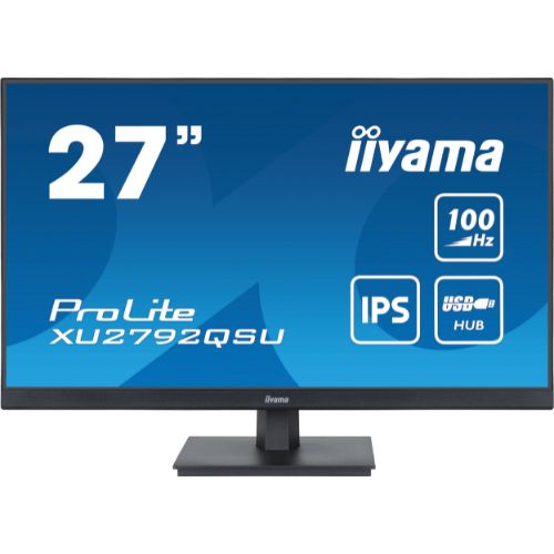 Monitor 27'' QHD, IPS 100Hz, hub USB 3.2 - iiyama ProLite XU2792QSU-B6