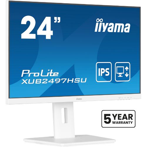 Monitor 24'' IPS, Full HD 100Hz, alb, hub USB, stand ergonomic - iiyama ProLite XUB2497HSU-W2
