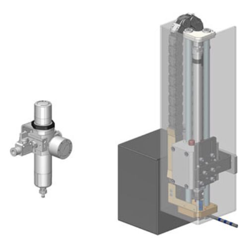 Aplicator pneumatic APX 7020 stânga, cursă 200 mm Carl Valentin 92.97.0120A
