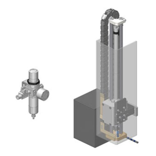 Aplicator pneumatic APX 7030 stânga, cursă 300 mm Carl Valentin 92.97.0130A Aplicator pneumatic APX 7030 stânga, cursă 300 mm Carl Valentin 92.97.0130A