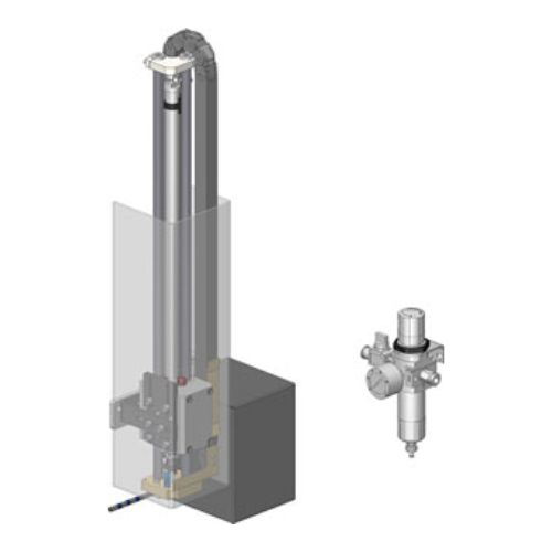 Aplicator pneumatic APX 7040 dreapta, cursă 400 mm Carl Valentin 92.97.0040A
