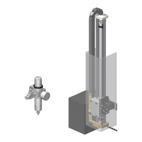 Aplicator pneumatic APX 7040 stânga, cursă 400 mm Carl Valentin 92.97.0140A