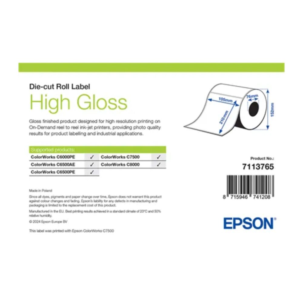 Etichete hârtie High Gloss 105x210 mm Epson 7113765