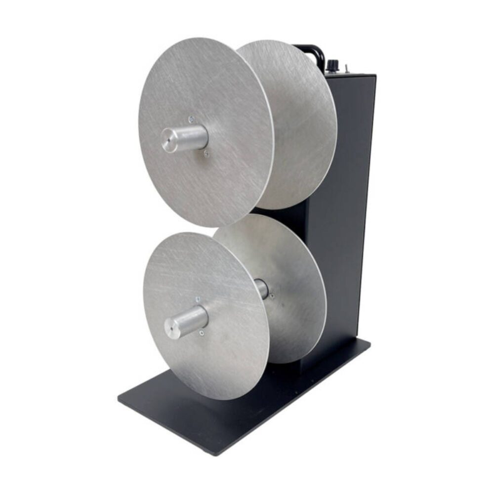 Rewinder etichete TWIN-CAT-2 dual spindle cu suport miez standard Labelmate LMR016/LMX461