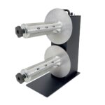 Rewinder etichete TWIN-CAT-2 Quick-Chuck 76 mm (C-76270) dual spindle Labelmate LMR016/LMX466