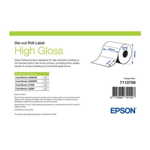 Etichete hârtie High Gloss 102x76 mm Epson 7113759