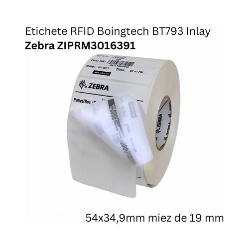 Etichete RFID 54 x 34.9 mm Boingtech BT793 Inlay/Z-Select 2000D Zebra ZIPRM3016391