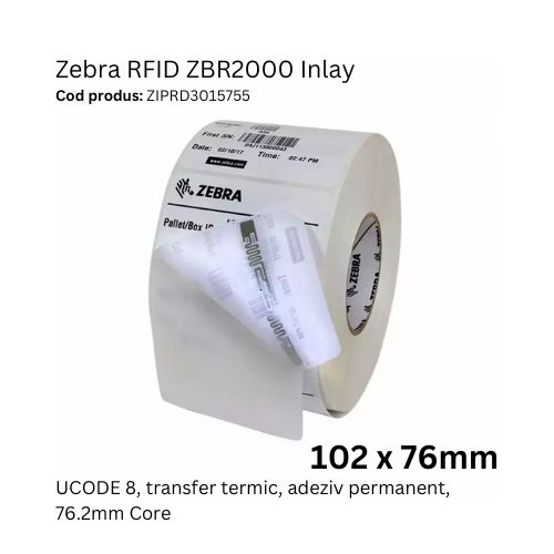 Etichete RFID 102 x 76 mm ZBR2000 Inlay/Z-Select 2000T Zebra ZIPRD3015755