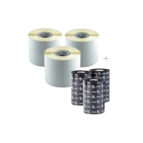 Kit Etichete Z-Select 2000T + Ribbon 2300 Zebra ZIPSHIPKIT3