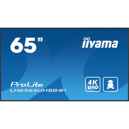 Display Digital Signage 65" 4K UHD, 800cd/mÂÂ², Android 11, Wi-Fi, 24/7 - iiyama LH6565UHSB