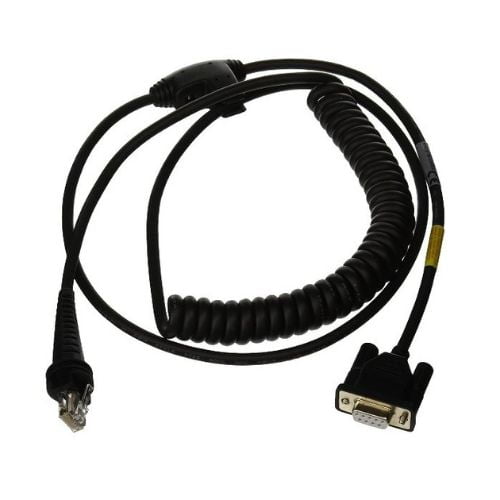 Cablu RS-232, 12', spiralat, negru, alimentat 12V (pentru portul auxiliar Magellan)